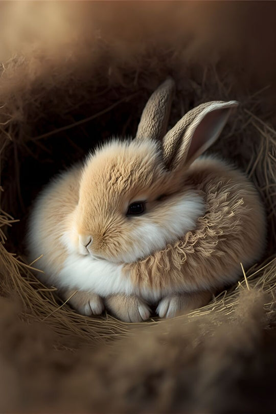 Tablou canvas - Fluffy rabbit - Cameradevis.ro