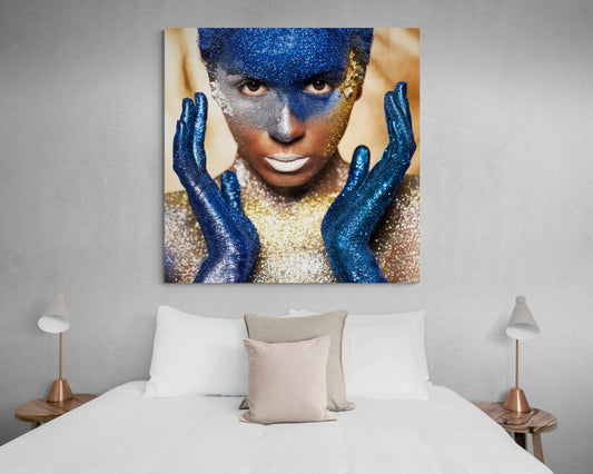 Tablou Canvas - Senzualitate pe albastru - Cameradevis.ro