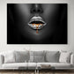 Tablou canvas - Picatura de aur pe buze - Cameradevis.ro Cameradevis.ro