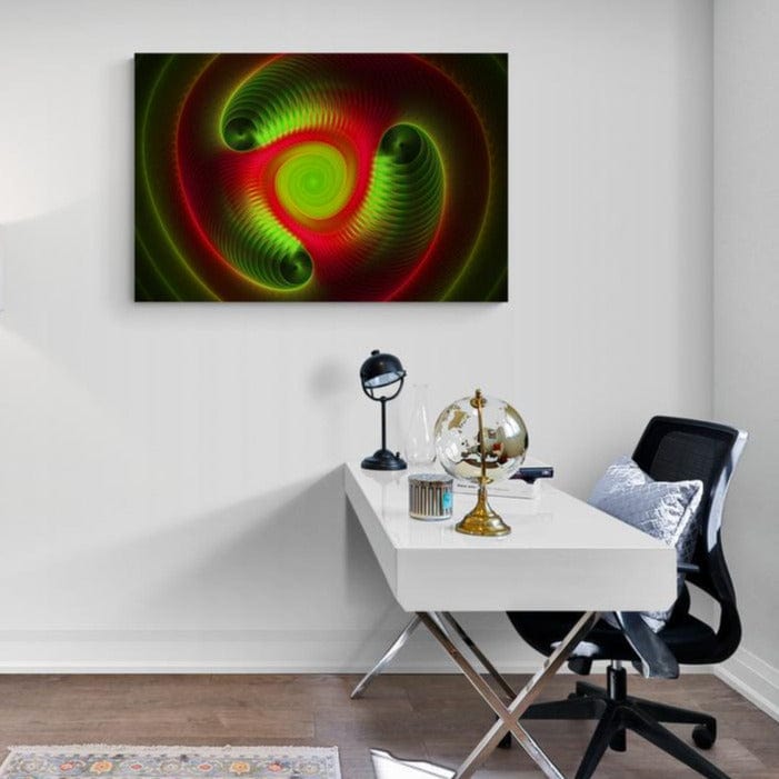 Tablou canvas - Verde-rosu 3D - Zibo.ro