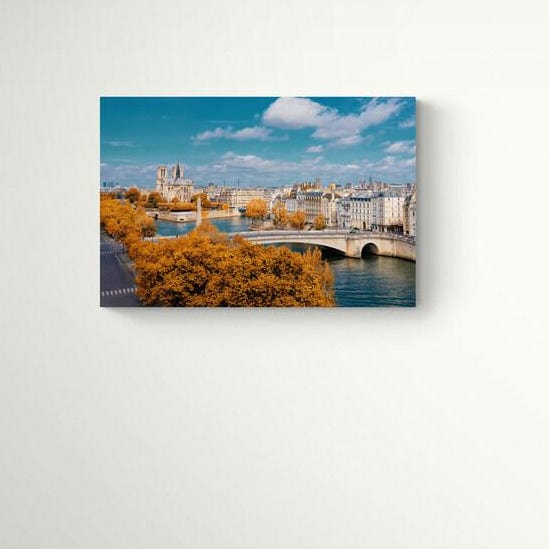 Tablou Canvas - Peisaj de toamna catedrala Notre Dame - Cameradevis.ro